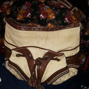 Cole Haan canvas and leather bag